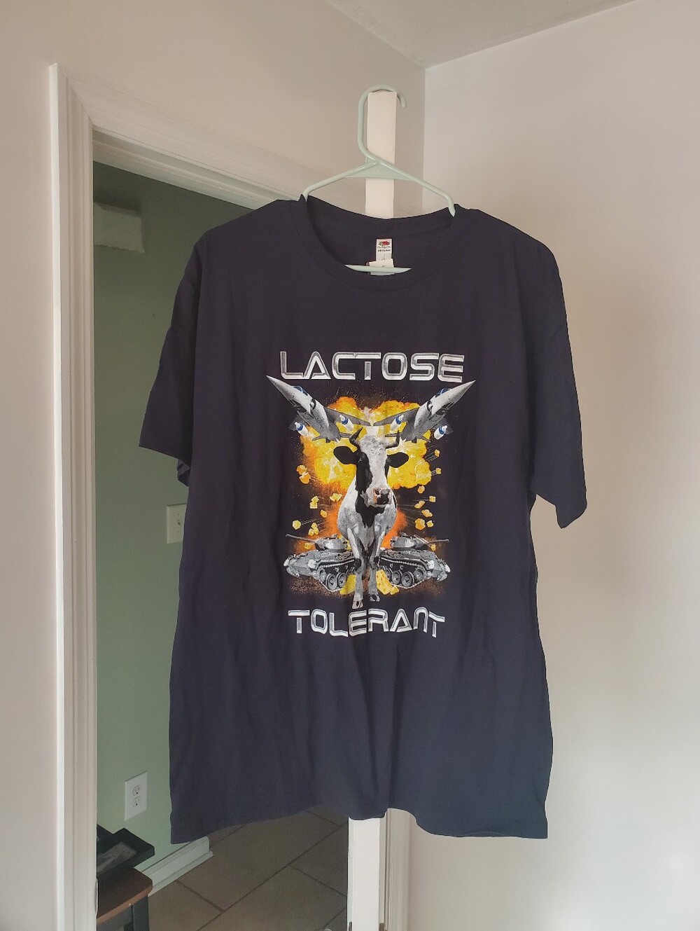 Lactose Tolerant Cow Print Funny T-Shirt